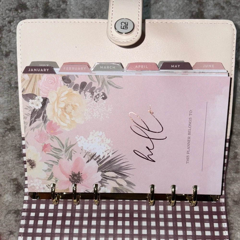 Agenda 52 Floral Mint Green Planner